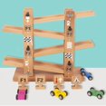 thumbnail image 3 of serony Voiture de Course en Bois Jouet de Rampe à Rétrofriction, 3 of 9