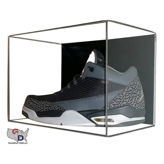 Acrylic Wall Mount Single Small Shoe Display Case Size 12 and Under by GameDay Display