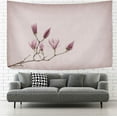 thumbnail image 2 of FREEAMG Tapestry Vintage Magnolias Flower Pink Floral Tapestry Wall Hanging Decorative Wall Tapestries Wall Art Wall&nbsp;Blanket&nbsp;Bedding Tapestry for Bedroom Living Room Dorm Home Decor 60"x51", 2 of 7