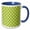 Blue/White, variant on 3drose, Green and White Polka Dot Print, 11oz Mug
