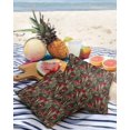 thumbnail image 3 of Pack of 2 Outdoor Pillow Covers, Red Mushrooms Fern Texture Waterproof Square Throw Pillowcase Cushion Decorative Pillow Covers for Couch Patio Tent, 26x26 in, 3 of 6