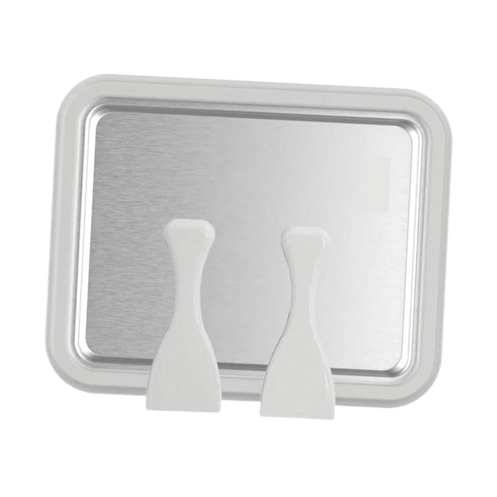 Fiocias Ice Cream Plate Maker Fried Ice Tray Interactive DIY Portable Instant Gelato Pan White