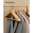 thumbnail image 2 of Percheros SONGMICS de madera maciza UCRW001-20, paquete de 20 unidades, color natural, 2 of 9