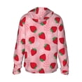 thumbnail image 3 of Uemuo Strawberry Pattern Women's Full Zip UPF 50+ Sun Protection Hoodie Jacket Long Sleeve Sun Shirt Hiking Outdoor Performance with Pockets-Large, 3 of 9