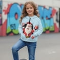 thumbnail image 3 of Xoenoiee Santa Claus Candy Gift Print Girls Half Zipper Pullover Christmas Sweatshirt Xmas Long Sleeve Hoodies with Kangaroo Pocket Fleece Basic Sweater, 5-6 Years, 3 of 7