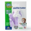 Baby Buddy Pacifier Holder Clip- Cute Fashionable Bear Clips onto Babys Shirt, Snaps to Paci, Teether, Toys, Lilac, 1pk