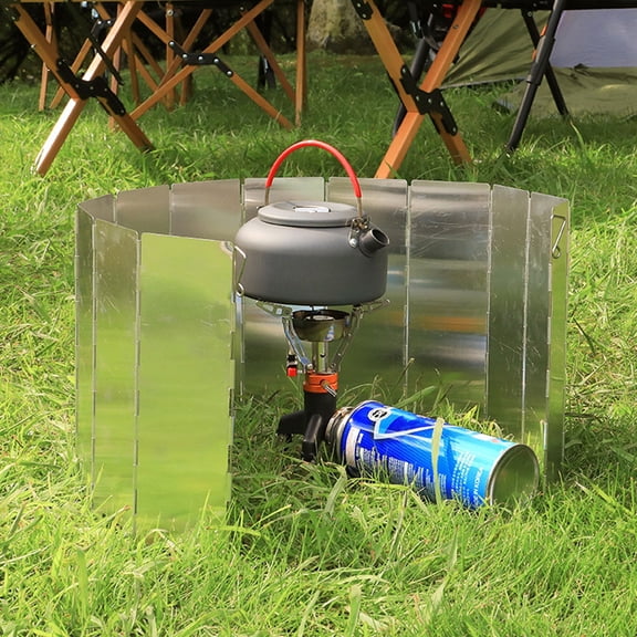 HEMOTON  Cover Camping Accessories Foldable Stove Windshield Lightweight Burner