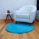thumbnail image 3 of Tapete Decorativo redondotipo Shag 1 Metro de diámetro Fibra Larga Suave y Caliente Ideal para Sala recamara ilios innova  Aqua, 3 of 8