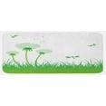 thumbnail image 1 of Dragonfly Kitchen Mat, Ecology Background with Dandelions Greenland Grass Habitat Nature Print, Plush Decorative Kitchen Mat with Non Slip Backing, 47" X 19", Lime Green White, by Ambesonne, 1 of 1