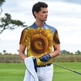 thumbnail image 4 of Cauagu Sky Golden Sunflower Field A Print Men's Polo Shirts, Short-Sleeve Polo Shirts for Men Performance Golf Shirt Athletic Casual Collared T-Shirt-XX-Large, 4 of 8