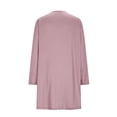 thumbnail image 5 of XIAONU Womens Nightshirt Long Sleeve Zip-Front Nightgown With Pockets Soft Practical Casual Sleepwear, 5 of 6