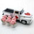 thumbnail image 4 of Gaiwos Valentines Day Vintage Car Figurine 5 inches, Farmhouse Vintage Mini Truck with Flowers, for Home Wedding Engagement Favors Valentines Day Gift, 4 of 6