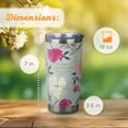 thumbnail image 2 of Christian Art Gifts Large Stainless Steel Scripture Travel Mug Tumbler for Women: Lord is My Strength Inspirational Bible Verse, Double Wall Vacuum Insulated w/Lid, Mint Green Multicolor Floral, 18oz., 2 of 6