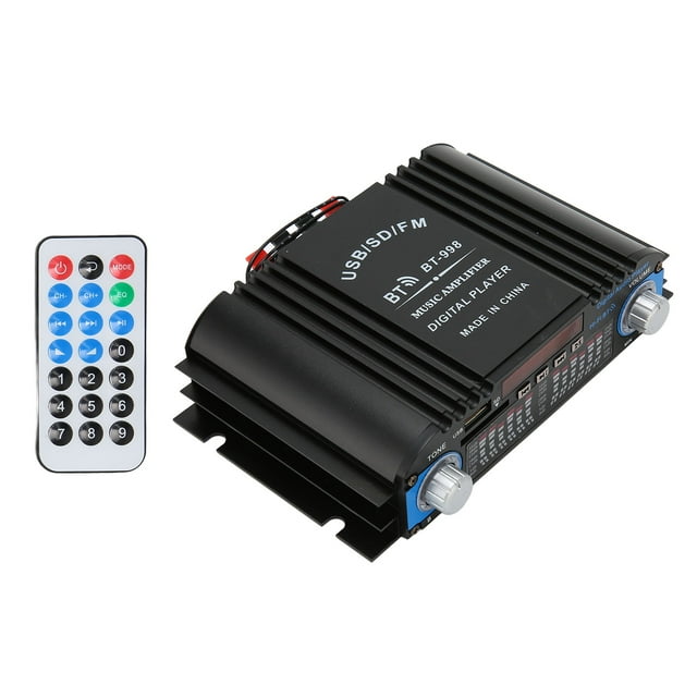 Placa amplificadora, amplificador de potencia de coche de 12 V, amplificador de potencia Bluetooth, amplificador de subwoofer para coche, rendimiento inigualable