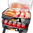 thumbnail image 5 of Penguin Double Layered Insulated Lunch Bag with Two Compartments, Large Capacity, Hand-Carry Refrigerated Lunch Bags, 7.1x11.4x16.1 Inches, 5 of 6
