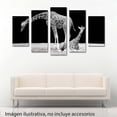 thumbnail image 2 of Cuadro decorativo para Sala, Comedor y Recamara, Jirafas Pareja, Blancoy Negro, Animales, minimalista, moderno, elegante, juego de 5 piezas, 2 of 5