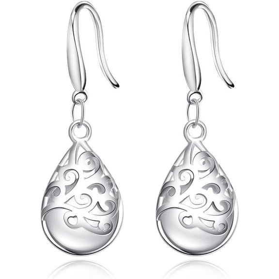 "Wishing Tree" 925 Sterling Silver Filigree Drop Dangle Earrings for Women