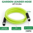 thumbnail image 5 of Short Garden Hose 5/8 in x 6 ft, Female to Female Hose, Durable, Anti-Kink, Flexible, Leakproof Water Hose, All-weather Lightweight Water Hose with Swivel Grip Handle and Solid Aluminum Fittings, 5 of 8