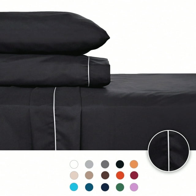 Juego de Sábanas Individual 2800 Hilos Extra Suave Premium Lisa Soft Nature