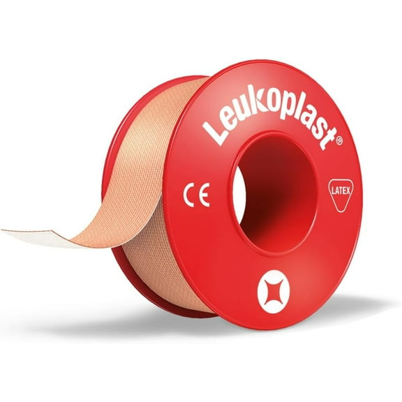 Leukoplast Classic Dressing Fixation Tape - High Adhesive Medical Tape to Fix Wound Dressings in Place - 1 x 5m x 2.5cm Roll