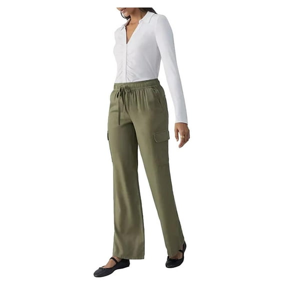 Social Standard by Sanctuary Women's Caravan Cargo Pant in Green Size Large