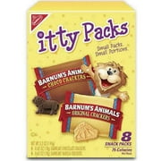 Nabisco: Barnum's Animals Choco & Original Crackers 0.65 Oz Itty Packs, 8 pk