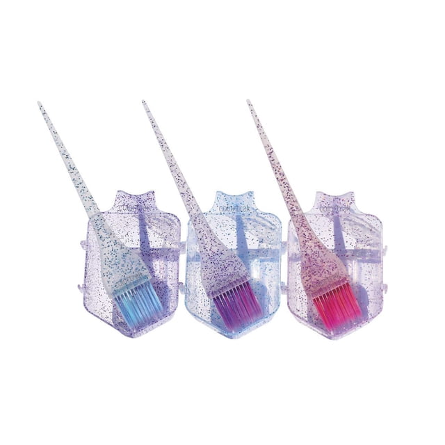 Colortrak Ensemble de 3 Mini Brosses Trio Pailletées et Bols, 1 lb