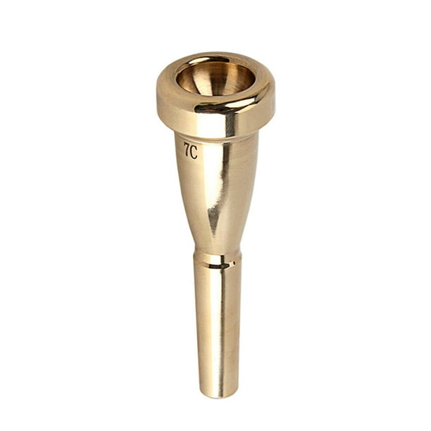 Boquilla de trompeta profesional Boquilla en forma de bala de trompeta de metal chapado en oro 7C