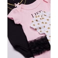 thumbnail image 3 of Little Treasure Baby Girl Cotton Bodysuits 3pk, Life In Tutu, 18-24 Months, 3 of 4