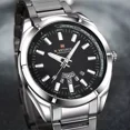 thumbnail image 3 of Reloj De Negocios Naviforce Para Hombre De Acero Inoxidable Correa Plateado Bisel Negro Fondo Plateado, 3 of 3