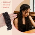 thumbnail image 2 of Unique Bargains Headband Synthetic Braided Hairpiece Wide Hair Band Hair Accessory for Various Looks Deep Brown, 2 of 6