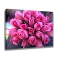 thumbnail image 2 of Pink Roses Flower Bouquet Floral Canvas Poster Bedroom Decor Sports Landscape Office Room Decor Gift,Frame-style,24x36inch(60x90cm), 2 of 8