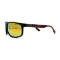 thumbnail image 3 of Locs Mens Color Mirror Color Smoke Arm Sport Sunglasses Black Red Orange Mirror, 3 of 4