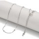 thumbnail image 1 of 1 collar de cadena de latón para mujer, chapado en platino auténtico, minimalista, joyería de moda, regalo de boda o cumpleaños, 17,72 pulgadas., 1 of 2