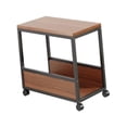 thumbnail image 3 of BELOVING Computer Stand Wooden Space Saving with 4 Casters Rolling Printer Cart, 3 of 10