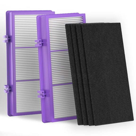 Filter Replacement for Holmes Air Purifiers,2 True HEPA Filters 4 Carbon Booster Filters,HAPF300AP-U4,Purple