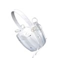 thumbnail image 4 of Moyic Cesta de niña de flores de boda de doble corazón fiesta de boda de diamantes de imitación de satén blanco Kits de decoración para fiestas blanco marfil, 4 of 6