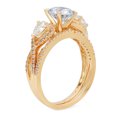 thumbnail image 2 of Clara Pucci 18K Yellow Gold 1.925 Simulated Blue Diamond Engraveable Engagement Ring + Wedding Band Set, 2 of 5