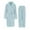 a-Mint Green12636, variant on VNKIDY Men's Loungewear Autumn Winter Plush Thermal Robe With Contrast Trim Long Sleeve Nightrobe With Belt Design Front Pockets For Home Relaxing Versatile Homewear