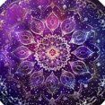 thumbnail image 6 of Orinice Star Circular Object Purple Round Table Cover Stain Resistant Washable Indoor Outdoor Tablecloth Kitchen Dining Wedding Parties 100% Polyester Fiber 54-58, 6 of 8