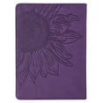 thumbnail image 2 of Christian Art Gifts Vegan Leather Small Journal Inspirational Scripture Women's Sunflower Notebook Strength & Dignity Bible Verse Proverbs 31:25, 240 Ruled Pages, Lavender Purple, 2 of 5