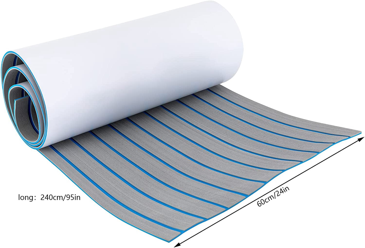 Miumaeov Marine Carpet, Eva Foam Decking Sheet Faux Teak Marine Mat Boat Flooring Marine Flooring Non-Slip Self-Adhesive Pad for Motorboat RV Yacht Kayak Swimming Pool