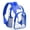 Blue L, variant on Colorful Transparent Backpack,Made of Sturdy, Tear-Resistant PVC with Adjustable Straps and Multiple Pockets, Versatile for Travel, Sports, Outdoor Activities, Concerts and Daily Commuting