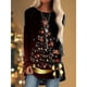 thumbnail image 3 of Camiseta de manga larga con estampado 3D para mujer, ropa de calle de gran tamaño con Árbol de Navidad, muñeco de nieve, Túnica, Tops, 3 of 5