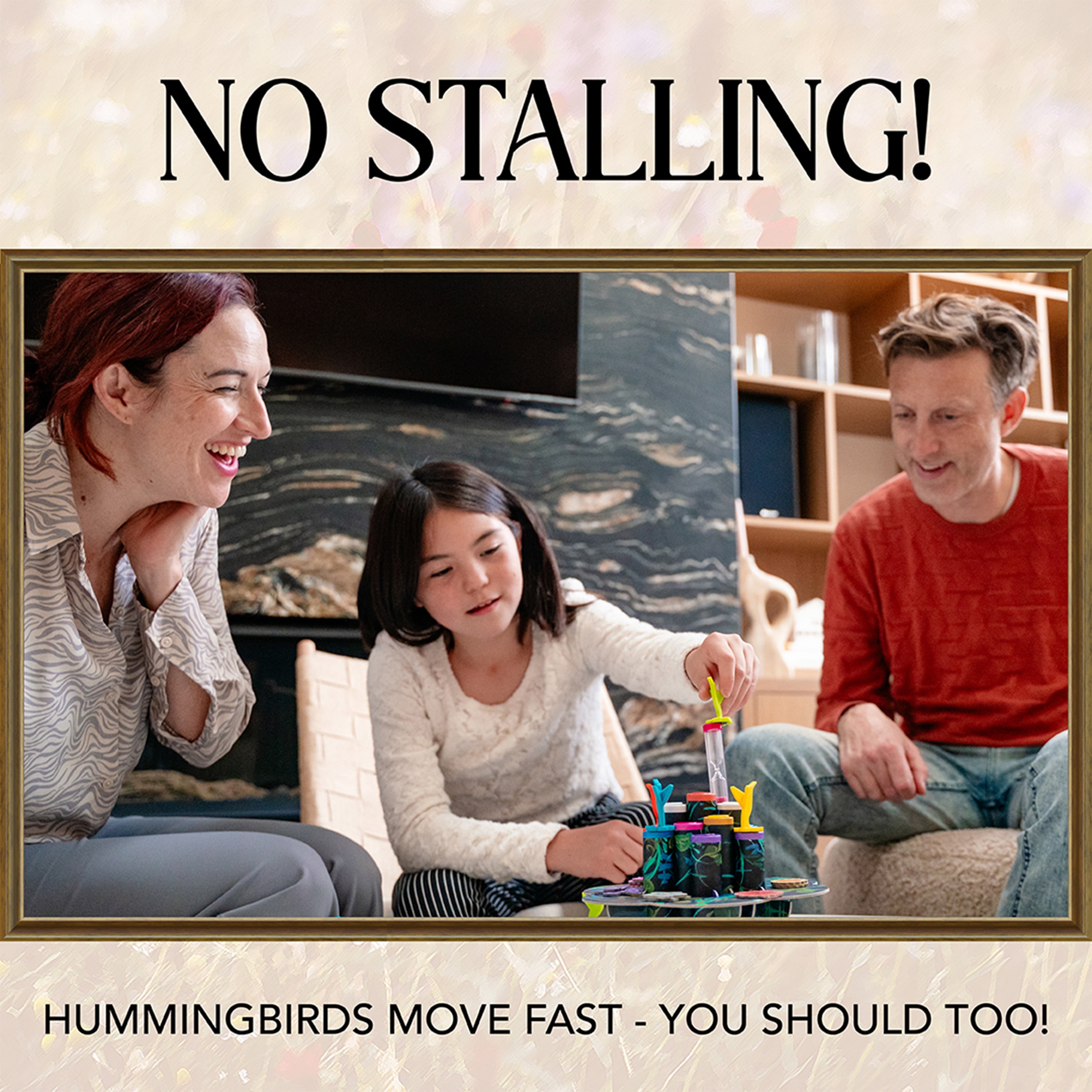 Hummingbirds Board Game, A Real-Time, Push Your Luck Dexterity Party Game, Test Your Timing & Collect Nectar Token Points, A Fun Family Game with Beautiful Artwork From The Op Games