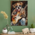 thumbnail image 2 of Boxer Dog Canvas Guitar Stretched Canvas Size 8x12 – Funny Boxer Dog Canvas Wall Decor, Funny Dog Wall Art for Guitar Room, 2 of 5