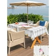 thumbnail image 4 of Blue Easter Bunny Outdoor Tablecloth - 60x120 Inch Rectangle Dining Table Cover, Spring Daisy Modern Gray Buffalo Plaid Waterproof Outdoor Table Cloth with Umbrella Hole & Zipper for Picnic/Patio, 4 of 7