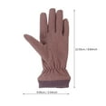 thumbnail image 3 of 1 Pair Warm Gloves for Women Bean Paste Color Mead Flannel Double-Layers, 3 of 9