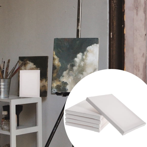 HONMEET 5Pack Blank Canvases for Painting White Cotton For Painting Classes Professionals