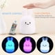thumbnail image 3 of Luz de noche para niños, lámpara de noche portátil de silicona suave multicolor con control táctil, iluminación LED recargable por USB, regalo para dormitorio o habitación infantil - Conejo, 3 of 5